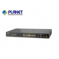 16-Port 10/100TX 802.3at High Power POE + 2-Port Gigabit TP/SFP Combo Managed Ethernet Switch (220W)