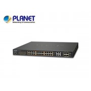 IPv6/IPv4, 24-Port Managed 60W Ultra PoE Gigabit Ethernet Switch + 4-Port Gigabit Combo TP/SFP (600W PoE budget, SNMPv3, 802.1Q VLAN, IGMP Snooping, SSL, SSH, ACL)