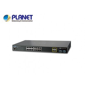 GS-5220-16T4S2X: L2+/L4 16-Port 10/100/1000T + 4-port 100/1000X SFP + 2-Port 10G SFP+ Managed Switch, with Hardware Layer3 IPv4/IPv6 Static Routing