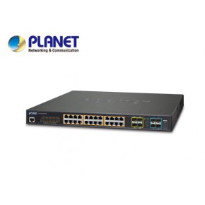 GS-5220-24PL4X: L2+/L4 24-Port 10/100/1000T 802.3at PoE with 4 shared SFP + 4-Port 10G SFP+ Managed Switch, with Hardware Layer3 IPv4/IPv6 Static Routing (600W PoE Budget, ONVIF) Echipamente Active