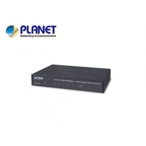 5-Port 10/100/1000T +1-Port 1000X SFP Gigabit Ethernet Switch , Metal (External Power) Echipamente Active