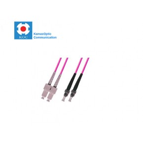 Patch cord ST/PC-SC/PC MM50/125 OM4 duplex 2.0mm standard color LSZH jacket cable, (L)m Solutii Fibra Optica