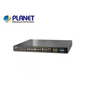 Wireless AP Controller with 24-Port 802.3at PoE+ (24 * 10/100/1000T + 4* shared 100/1000 SFP + 4*10G SFP+, 64 * APs controllable, Hardware L3 IPv4/IPv6 Static Routing, 440W PoE Budget) Echipamente Active